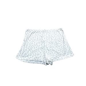 Lefties Women’s Large White Floral Lace Mini Shorts Bow Detail - Cottagecore